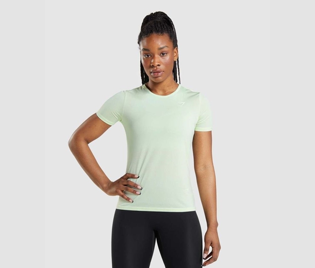 Best Gymshark Womens T-Shirt Green S Colorways - Gymshark South Africa  Online