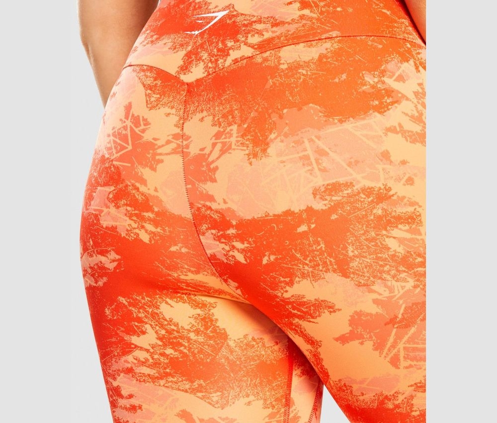 Buy 100% Authentic Gymshark Leggings Online - Training Leggings Womens  Orange Camo Print